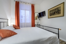 double bed in 1st bedroom